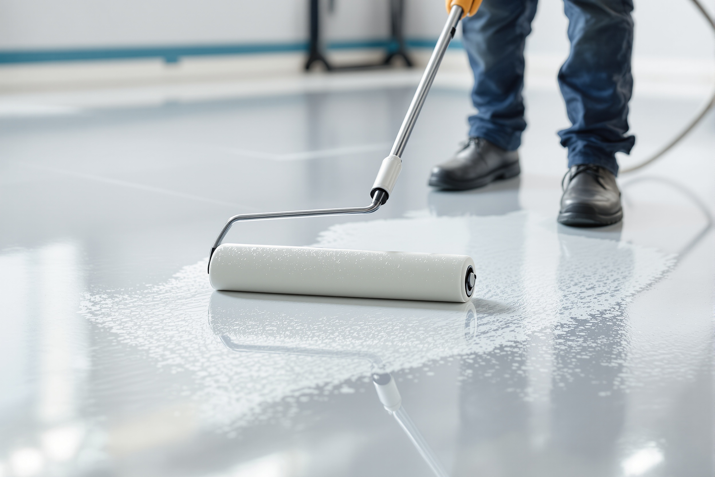 Aplicación profesional de piso epóxico en Hermosillo